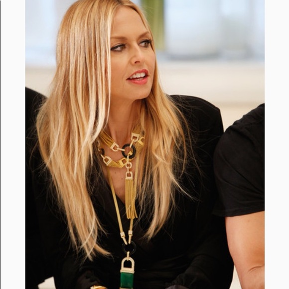 NWT $350 Rachel Zoe Kate Collar Necklace 14k Gold-plated w Crystal ~ STUNNING! - Picture 4 of 13